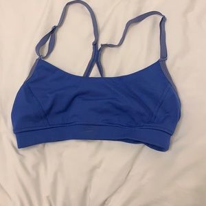 Blue sports bra
